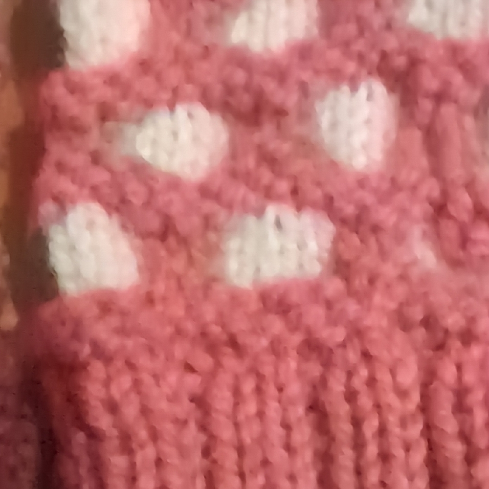 Charming Pink and White Polka Dot Mittens - Picture 4 of 5